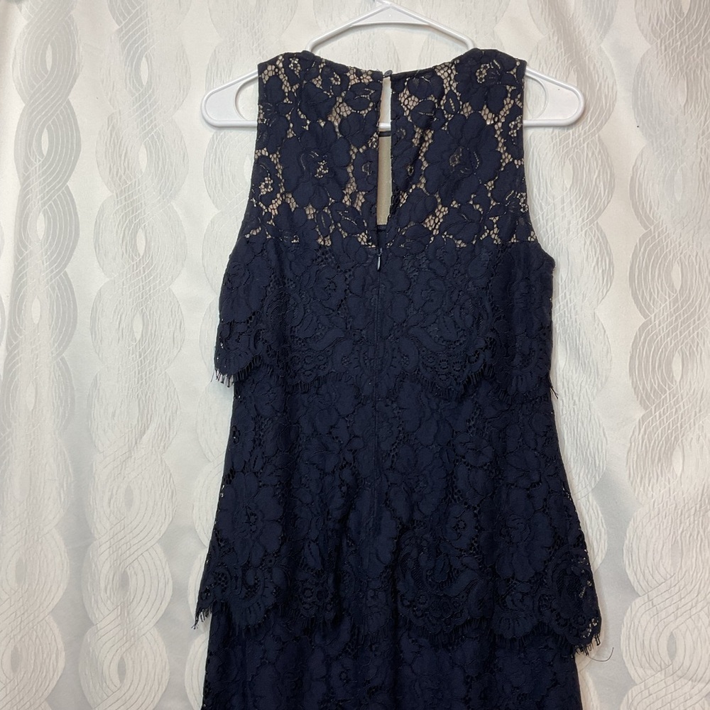 Lauren Ralph Lauren navy lace dress 6 - Picture 6 of 11